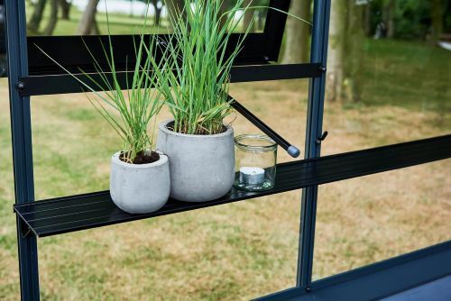 Black Flat Alloy Shelf 150x15cm