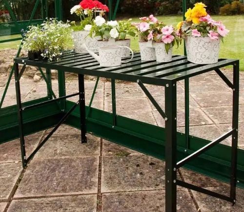 Halls Single Tier Slatted Staging in Green