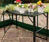 Halls Single Tier Slatted Staging in Green